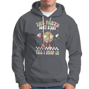 The Party Don't Start Till I Drop In Boujee Disco Ball Retro Groovy Hoodie TS09 Charcoal Printyourwear