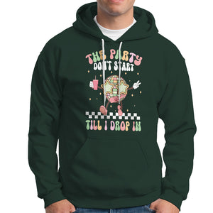 The Party Don't Start Till I Drop In Boujee Disco Ball Retro Groovy Hoodie TS09 Dark Forest Green Printyourwear