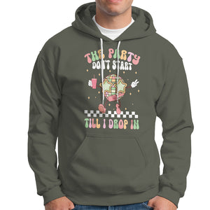 The Party Don't Start Till I Drop In Boujee Disco Ball Retro Groovy Hoodie TS09 Military Green Printyourwear