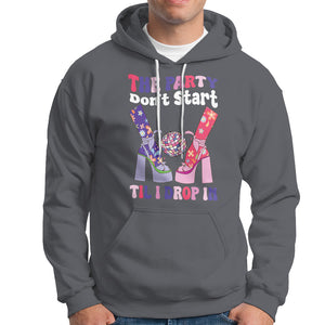 The Party Don't Start Till I Drop In Boujee Disco Ball Retro Groovy Hoodie TS09 Charcoal Printyourwear