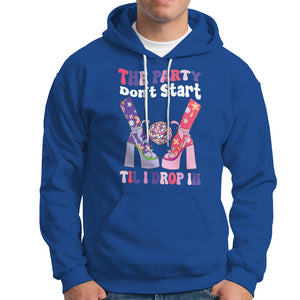 The Party Don't Start Till I Drop In Boujee Disco Ball Retro Groovy Hoodie TS09 Royal Blue Printyourwear