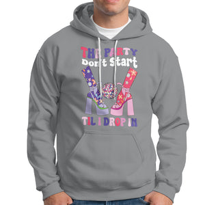 The Party Don't Start Till I Drop In Boujee Disco Ball Retro Groovy Hoodie TS09 Sport Gray Printyourwear