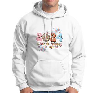 Groovy 2024 Disco Ball and Delivery Squad New Years Eve Hoodie TS09 White Printyourwear