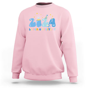 Retro 2024 Labor and Delivery Unit Nurse New Years Eve Rn Np Sweatshirt TS09 Light Pink Printyourwear