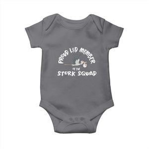 Proud L&D Member Of The Stork Squad Labor & Delivery Nurse Baby Onesie TS09 Charcoal Print Your Wear