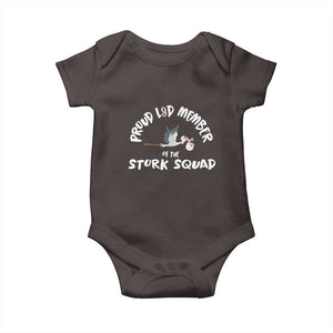 Proud L&D Member Of The Stork Squad Labor & Delivery Nurse Baby Onesie TS09 Dark Chocolate Print Your Wear