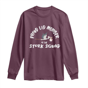 Proud L&D Member Of The Stork Squad Labor & Delivery Nurse Long Sleeve Shirt TS09 Maroon Print Your Wear