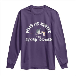 Proud L&D Member Of The Stork Squad Labor & Delivery Nurse Long Sleeve Shirt TS09 Purple Print Your Wear