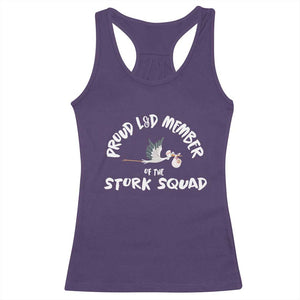 Proud L&D Member Of The Stork Squad Labor & Delivery Nurse Racerback Tank Top TS09 Purple Print Your Wear