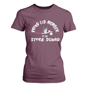 Proud L&D Member Of The Stork Squad Labor & Delivery Nurse T Shirt For Women TS09 Maroon Print Your Wear