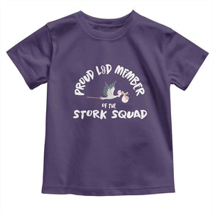 Proud L&D Member Of The Stork Squad Labor & Delivery Nurse Toddler T Shirt TS09 Purple Print Your Wear