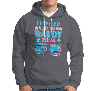 I Leveled Up To Daddy 2024 Funny Soon To Be Dad Hoodie TS09 Charcoal Printyourwear