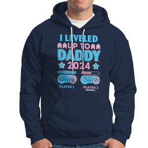 I Leveled Up To Daddy 2024 Funny Soon To Be Dad Hoodie TS09 Navy Printyourwear