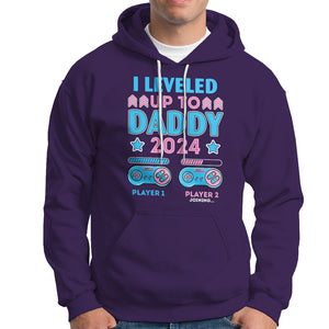 I Leveled Up To Daddy 2024 Funny Soon To Be Dad Hoodie TS09 Purple Printyourwear