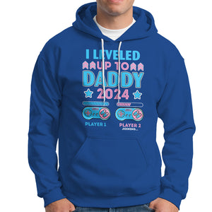 I Leveled Up To Daddy 2024 Funny Soon To Be Dad Hoodie TS09 Royal Blue Printyourwear