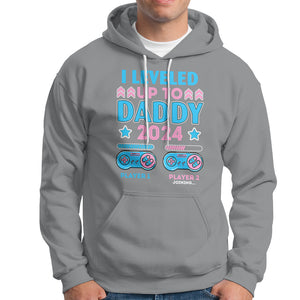 I Leveled Up To Daddy 2024 Funny Soon To Be Dad Hoodie TS09 Sport Gray Printyourwear