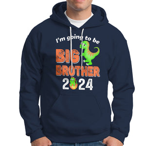 I'm Going To Be Big Brother 2024 Dinosaur Bro Baby Hoodie TS09 Navy Printyourwear