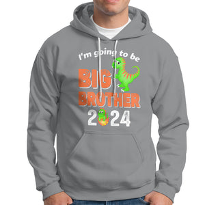 I'm Going To Be Big Brother 2024 Dinosaur Bro Baby Hoodie TS09 Sport Gray Printyourwear