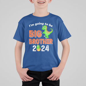 I'm Going To Be Big Brother 2024 Dinosaur Bro Baby T Shirt For Kid TS09 Royal Blue Printyourwear