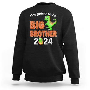 I'm Going To Be Big Brother 2024 Dinosaur Bro Baby Sweatshirt TS09 Black Printyourwear