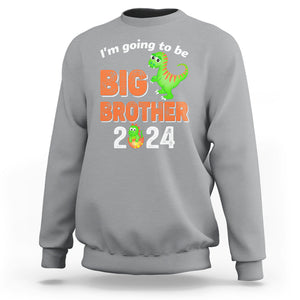 I'm Going To Be Big Brother 2024 Dinosaur Bro Baby Sweatshirt TS09 Sport Gray Printyourwear