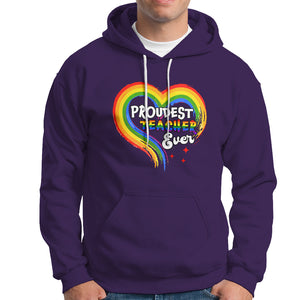 LGBT History Month Hoodie Proudest Teacher Ever Teaching Proud Rainbow TS09 Purple Printyourwear