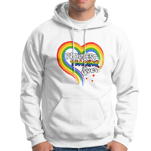 LGBT History Month Hoodie Proudest Teacher Ever Teaching Proud Rainbow TS09 White Printyourwear