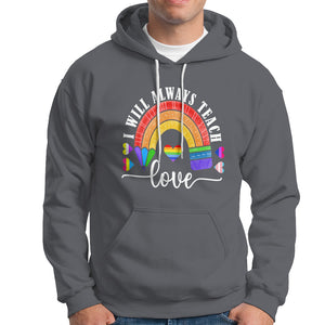 LGBT History Month Hoodie Proudest Teacher Ever Teaching Proud Rainbow TS09 Charcoal Printyourwear