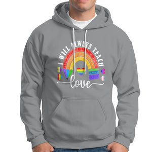 LGBT History Month Hoodie Proudest Teacher Ever Teaching Proud Rainbow TS09 Sport Gray Printyourwear