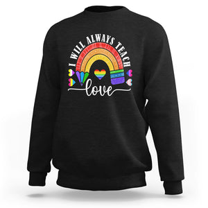 LGBT History Month Sweatshirt Proudest Teacher Ever Teaching Proud Rainbow TS09 Black Printyourwear