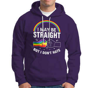 I May Be Straight But I Don't Hate LGBT Pride Hoodie TS09 Purple Printyourwear