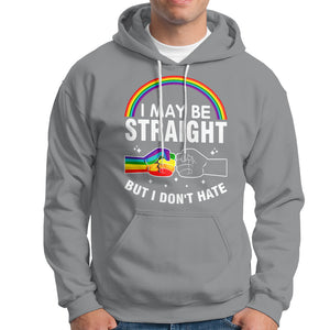 I May Be Straight But I Don't Hate LGBT Pride Hoodie TS09 Sport Gray Printyourwear