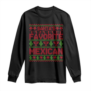 Funny Mexico Xmas Long Sleeve Shirt Santa' Favorite Mexican TS09 Black Print Your Wear