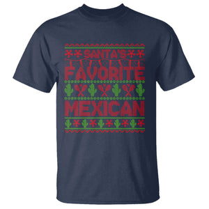 Funny Mexico Xmas T Shirt Santa' Favorite Mexican TS09 Navy Print Your Wear