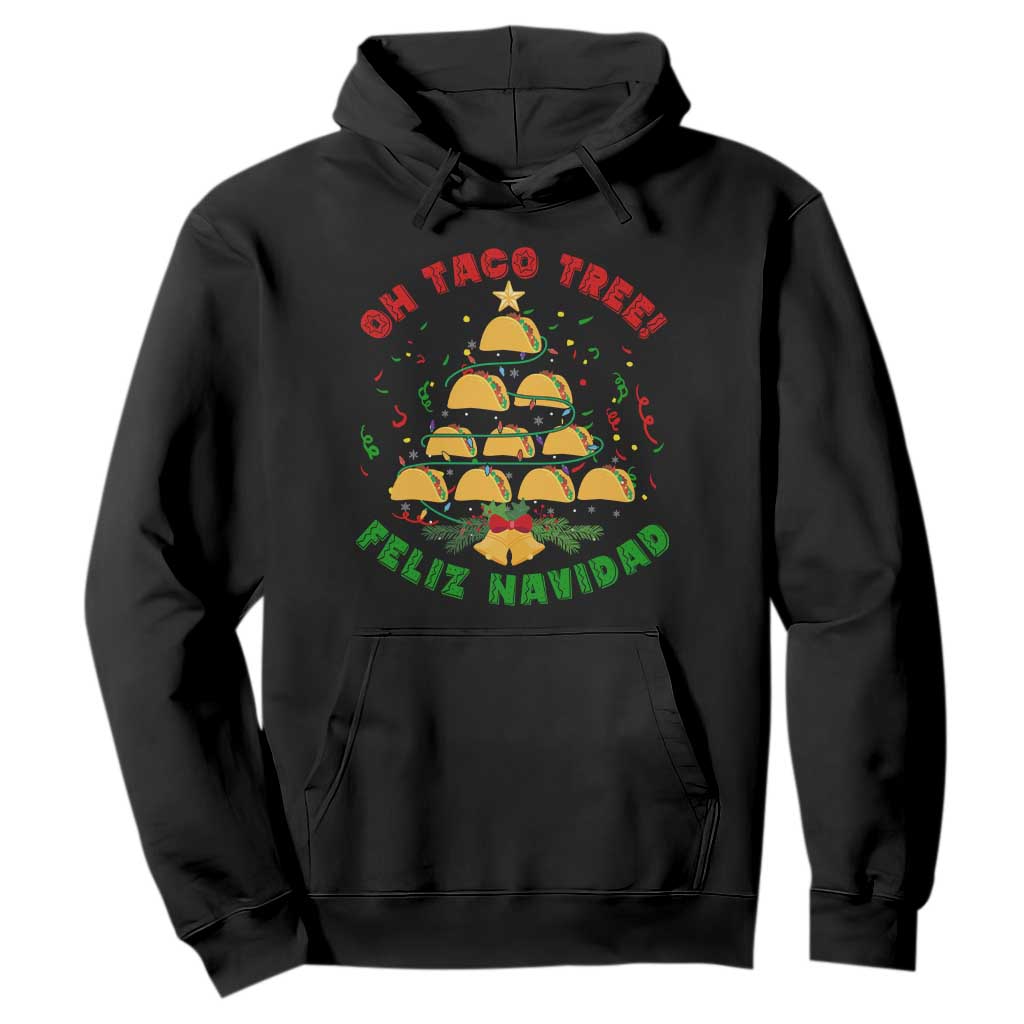 Funny Mexico Xmas Hoodie Oh Taco Tree Tacos Lover TS09 Black Print Your Wear