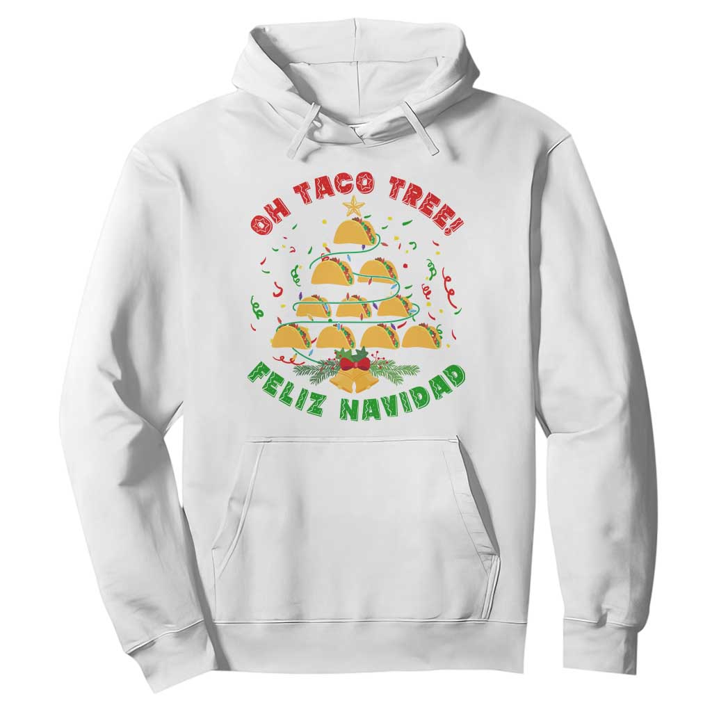Funny Mexico Xmas Hoodie Oh Taco Tree Tacos Lover TS09 White Print Your Wear