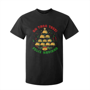 Funny Mexico Xmas T Shirt For Kid Oh Taco Tree Tacos Lover TS09 Black Print Your Wear