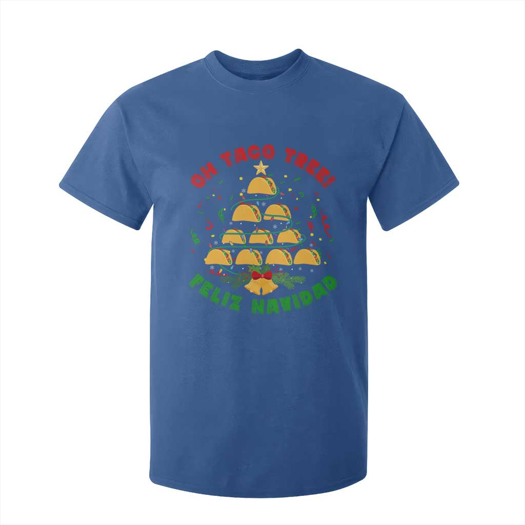 Funny Mexico Xmas T Shirt For Kid Oh Taco Tree Tacos Lover TS09 Royal Blue Print Your Wear