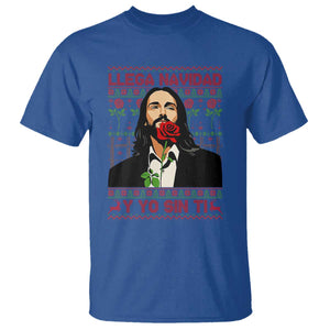 Funny Mexico Xmas T Shirt Llega Navidad Y Yo Sin Ti Mexican Pop Star TS09 Royal Blue Print Your Wear