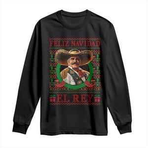 Funny Mexico Xmas Long Sleeve Shirt Feliz Navidad El Rey Vicente TS09 Black Print Your Wear