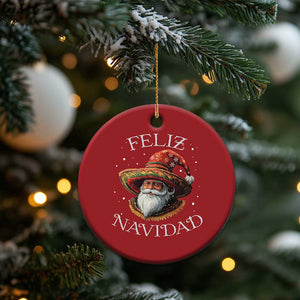 Funny Mexico Xmas Christmas Ornament Santa Sombrero Feliz Navidad TS09 Print Your Wear