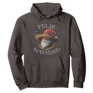 Funny Mexico Xmas Hoodie Santa Sombrero Feliz Navidad TS09 Dark Chocolate Print Your Wear