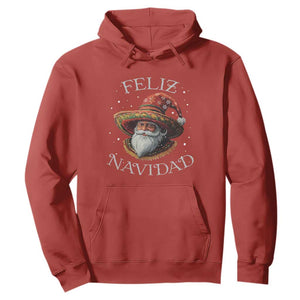 Funny Mexico Xmas Hoodie Santa Sombrero Feliz Navidad TS09 Red Print Your Wear