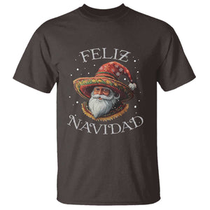 Funny Mexico Xmas T Shirt Santa Sombrero Feliz Navidad TS09 Dark Chocolate Print Your Wear