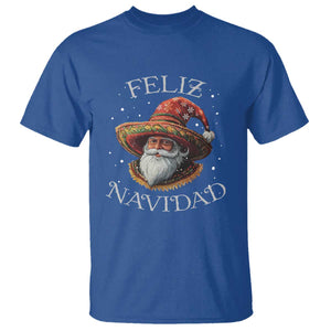 Funny Mexico Xmas T Shirt Santa Sombrero Feliz Navidad TS09 Royal Blue Print Your Wear