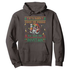 Funny Christmas Mexico Beer Hoodie Si Ya Saben Como Me Pongo Pa'que Me Invitan Santa Drunk TS09 Dark Chocolate Print Your Wear