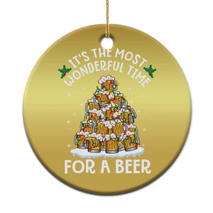 Funny Beer Christmas Tree Christmas Ornament It's the Most Wonderful Time For A Beer TS09 Print Your Wear