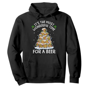 Funny Beer Christmas Tree Hoodie It's the Most Wonderful Time For A Beer TS09 Black Print Your Wear