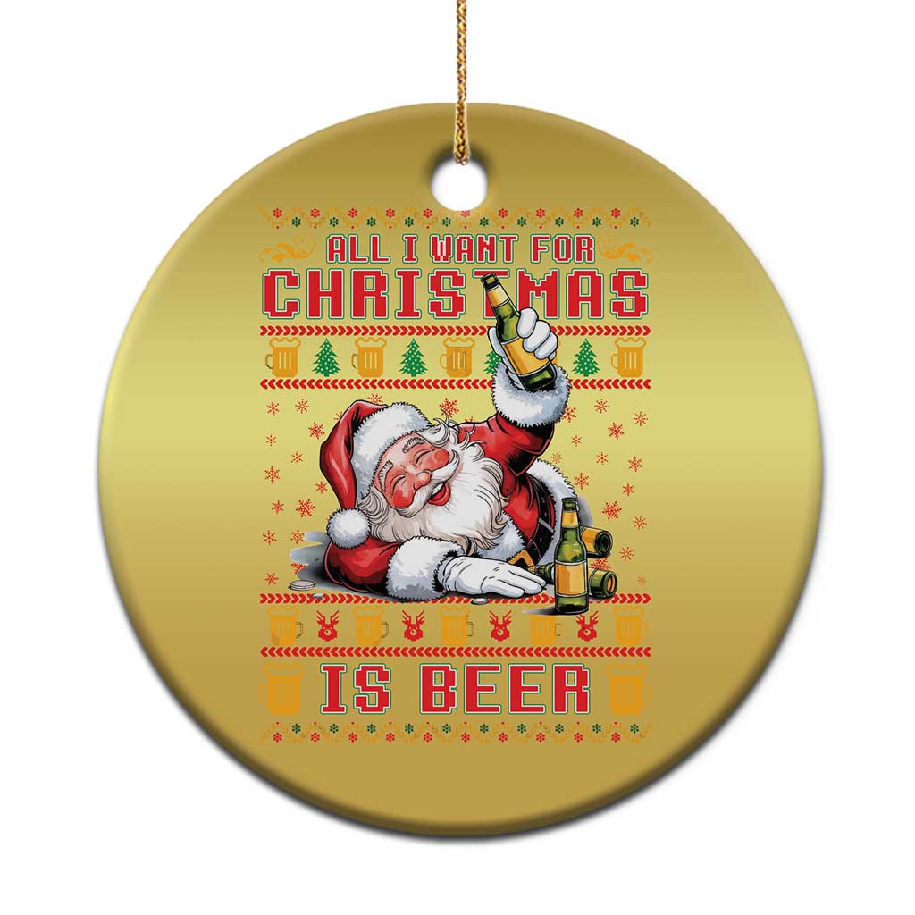 Funny Christmas Beer Christmas Ornament It's the Most Wonderful Time For A Beer TS09 Print Your Wear