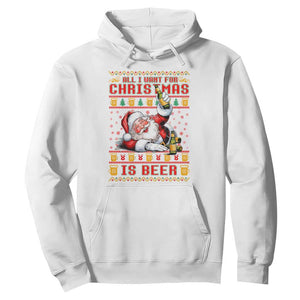 Funny Christmas Beer Hoodie It's the Most Wonderful Time For A Beer TS09 White Print Your Wear